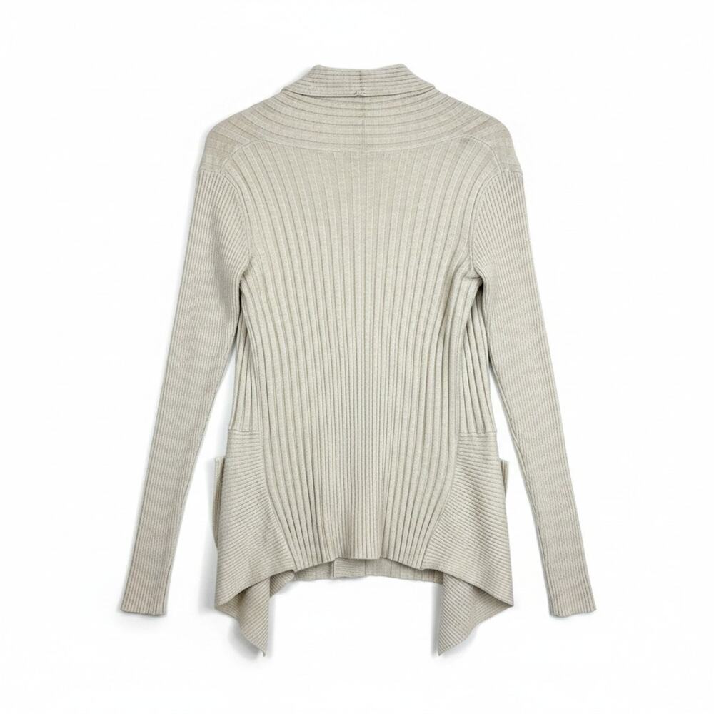 NWT Soya Concept Beige Ribbed Open Cardigan Sweater #1776 Size XS - Picture 6 of 11